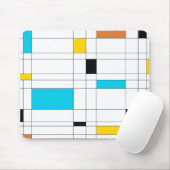 Kleurrijke, coole, trendy, moderne illustratiekuns muismat (Met muis)