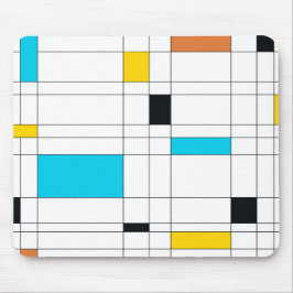 Kleurrijke, coole, trendy, moderne illustratiekuns muismat