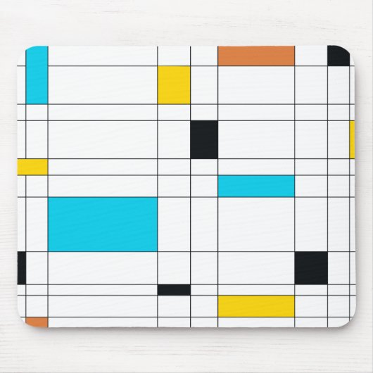 Kleurrijke, coole, trendy, moderne illustratiekuns muismat (Voorkant)