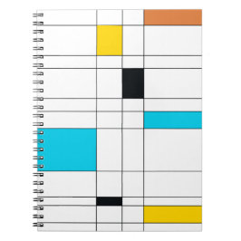 Kleurrijke, coole, trendy, moderne illustratiekuns notitieboek