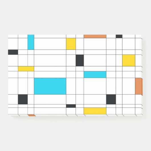 Kleurrijke, coole, trendy, moderne illustratiekuns post-it® notes (Voorkant)