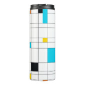 Kleurrijke, coole, trendy, moderne illustratiekuns thermosbeker (Achterkant)