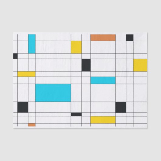 Kleurrijke, coole, trendy, moderne illustratiekuns tissuepapier (Voorkant)