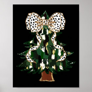 Kleurrijke Coquette Bow Grappige Kerstboom Schatti Poster