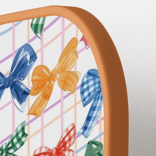 Kleurrijke Coquette Bows & Stripes Pickleball Padd Pickleball Paddle (Links Detail)