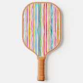 Kleurrijke Coquette Bows & Stripes Pickleball Padd Pickleball Paddle (Achterkant)