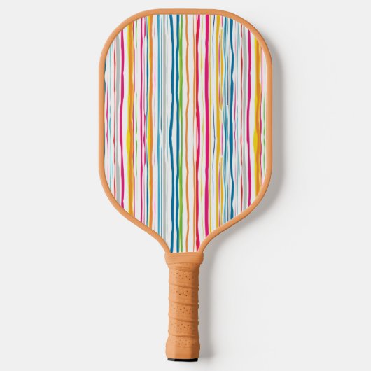 Kleurrijke Coquette Bows & Stripes Pickleball Padd Pickleball Paddle (Achterkant)
