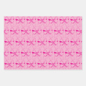 & Kleurrijke Coquette Pastel & Hete Roze Bogen Inpakpapier Vel (Voorkant 2)