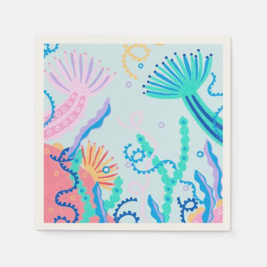 Kleurrijke Coral Ocean Reef Papier servet (Voorkant)