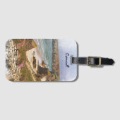 Kleurrijke Cornwall Engeland kustlandschap Bagagelabel (Voorkant (horizontaal))