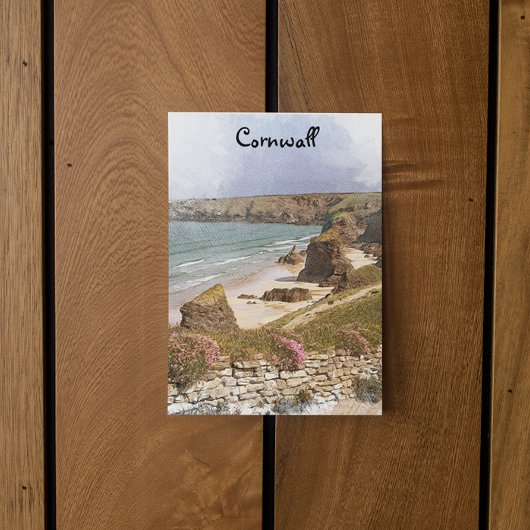 Kleurrijke Cornwall Engeland kustlandschap Briefkaart