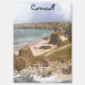 Kleurrijke Cornwall Engeland kustlandschap Magneet (Voorkant)