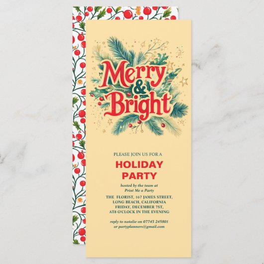 Kleurrijke Corporate Merry & Bright Christmas Part (Voorkant / Achterkant)