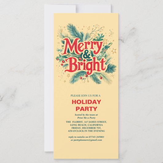 Kleurrijke Corporate Merry & Bright Christmas Part (Voorkant)