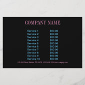 kleurrijke cosmetica visagist Kosmetoloog Flyer (Achterkant)