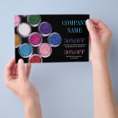 kleurrijke cosmetica visagist Kosmetoloog Flyer (Hand)