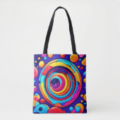 Kleurrijke Cosmic Vortex Art van Nebula Tote Bag (Voorkant)