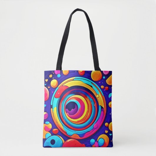Kleurrijke Cosmic Vortex Art van Nebula Tote Bag (Voorkant)