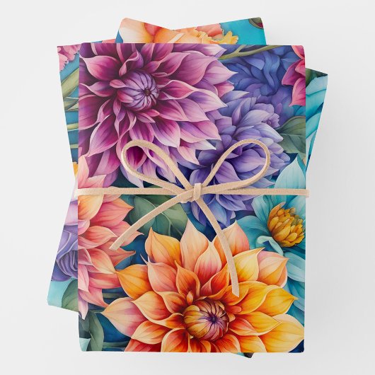 Kleurrijke Cottage Flowers Wrapping Paper Sheets