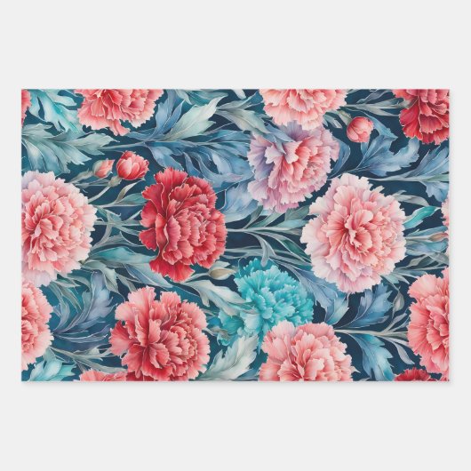 Kleurrijke Cottage Flowers Wrapping Paper Sheets (Voorkant 3)