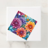 Kleurrijke Cottage Garden Flowers Art Gift Labels (In situ)