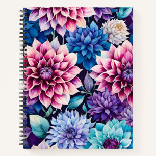 Kleurrijke Cottage Garden Flowers Spiral Notitiebo Notitieboek