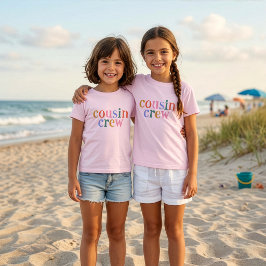 Kleurrijke Cousin Crew Matching Familie T-shirt