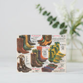 Kleurrijke Cowboy Laarzen & Moccasins Briefkaart (Staand voorkant)