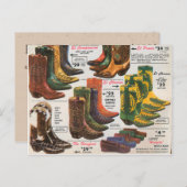  Kleurrijke Cowboy Laarzen & Moccasins Briefkaart (Voorkant / Achterkant)
