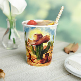 Kleurrijke Cowboy-verjaardag voor kinderen Papieren Bekers