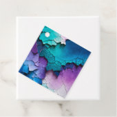 Kleurrijke Crackle Paper Art Gift Labels (In situ)