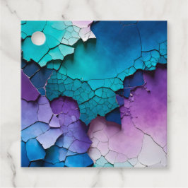 Kleurrijke Crackle Paper Art Gift Labels