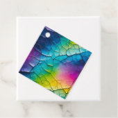 Kleurrijke Crackle Paper Art Gift Labels (In situ)