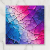 Kleurrijke Crackle Paper Art Gift Labels (Voorkant)