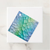 Kleurrijke Crackle Paper Art Gift Labels (In situ)