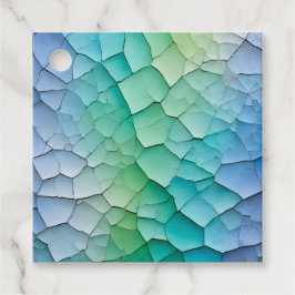 Kleurrijke Crackle Paper Art Gift Labels