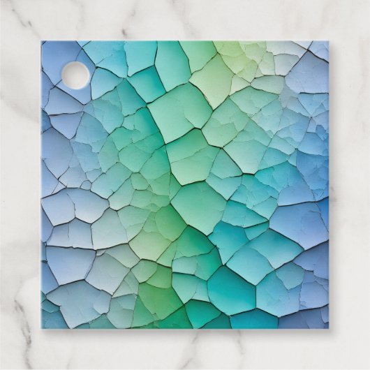 Kleurrijke Crackle Paper Art Gift Labels (Voorkant)