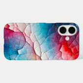 Kleurrijke Crackle Paper Art iPhone Case (Achterkant (horizontaal))