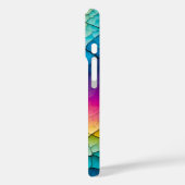 Kleurrijke Crackle Paper Art iPhone Case (Achterkant / Links)