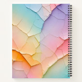 Kleurrijke Crackle Paper Art Spiral Notitieboek (Achterkant)