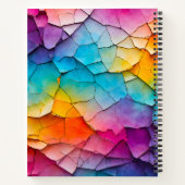 Kleurrijke Crackle Paper Art Spiral Notitieboek (Achterkant)