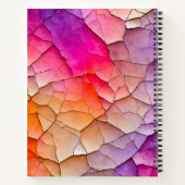 Kleurrijke Crackle Paper Art Spiral Notitieboek (Achterkant)