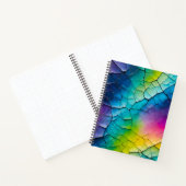 Kleurrijke Crackle Paper Art Spiral Notitieboek (Binnen)
