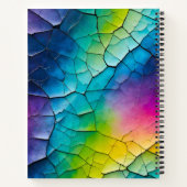 Kleurrijke Crackle Paper Art Spiral Notitieboek (Achterkant)