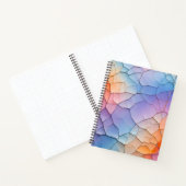 Kleurrijke Crackle Paper Art Spiral Notitieboek (Binnen)