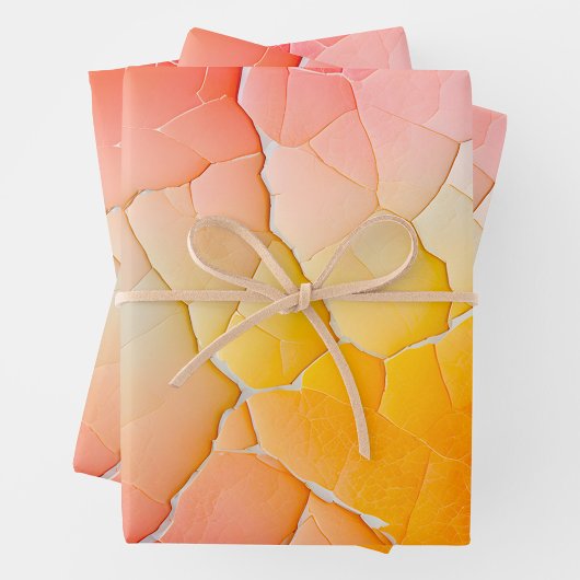 Kleurrijke Crackle Paper Art Wrapping Paper Sheets