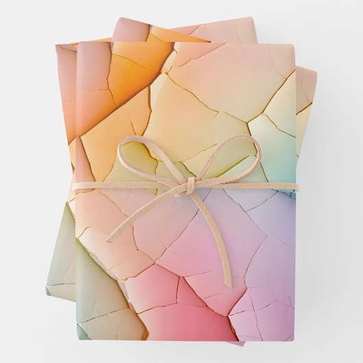 Kleurrijke Crackle Paper Art Wrapping Paper Sheets
