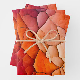 Kleurrijke Crackle Paper Art Wrapping Paper Sheets