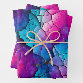 Kleurrijke Crackle Paper Art Wrapping Paper Sheets