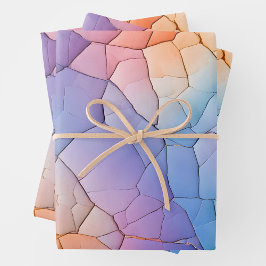 Kleurrijke Crackle Paper Art Wrapping Paper Sheets